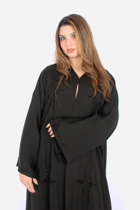 Black Korean Nida Fabric AB-KN-004