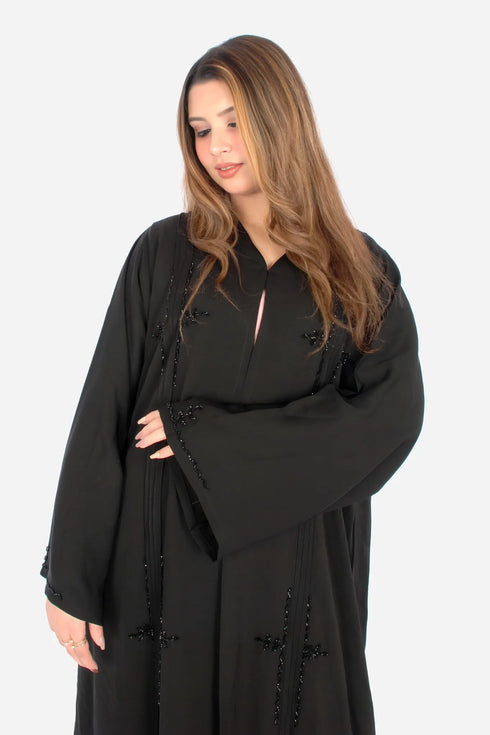 Black Korean Nida Fabric AB-KN-004