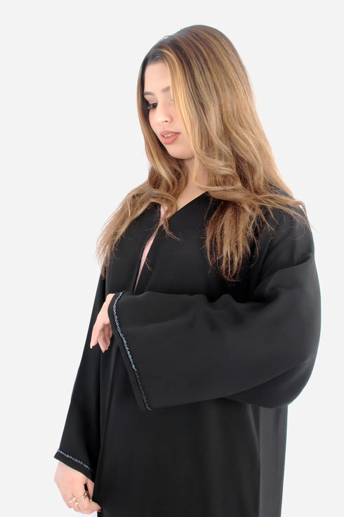 Black Korean Nida Fabric AB-KN-005