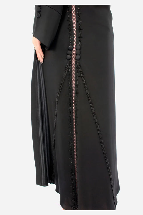 Black Korean Nida Fabric AB-KN-006
