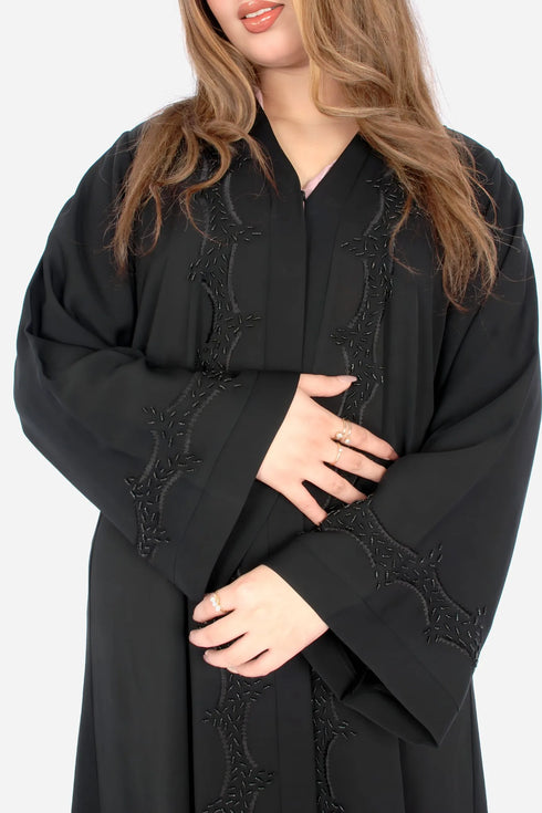 Black Korean Nida Fabric AB-KN-007
