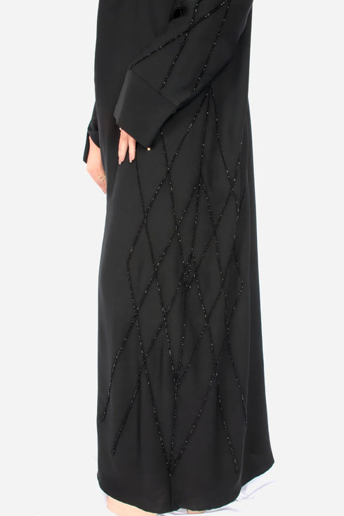 Black Korean Nida Fabric AB-KN-008