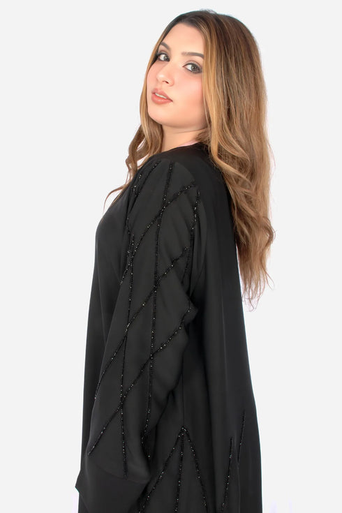 Black Korean Nida Fabric AB-KN-008