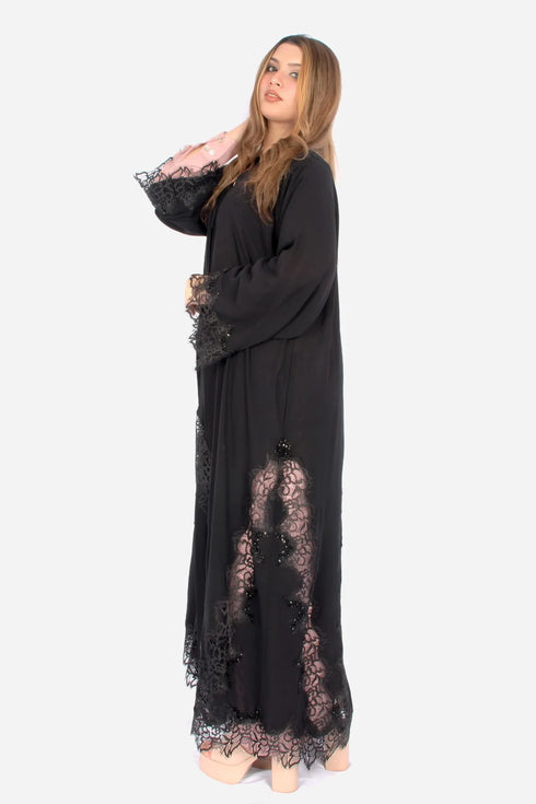 Black Korean Nida Fabric AB-KN-010