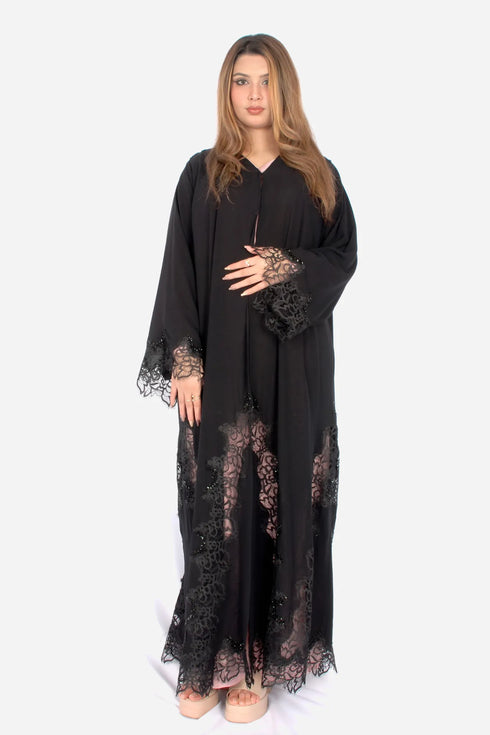 Black Korean Nida Fabric AB-KN-010
