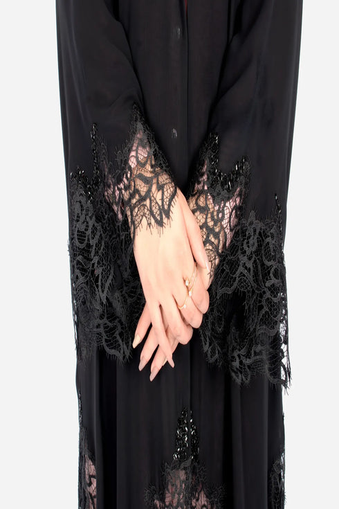 Black Korean Nida Fabric AB-KN-010
