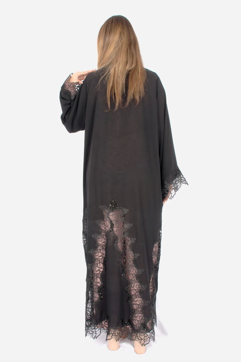 Black Korean Nida Fabric AB-KN-010