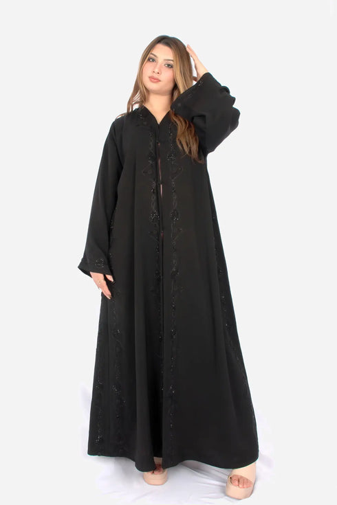 Black Korean Nida Fabric AB-KN-018