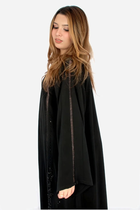 Black Korean Nida Fabric AB-KN-019