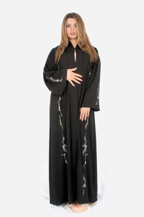hand work abaya, korean fabric in Dubai and India
