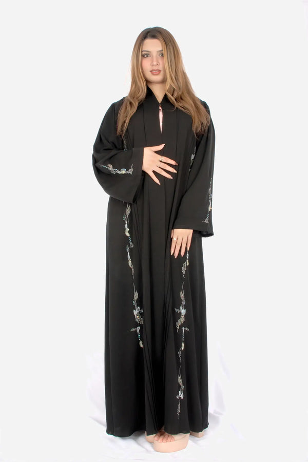 hand work abaya, korean fabric in Dubai and India